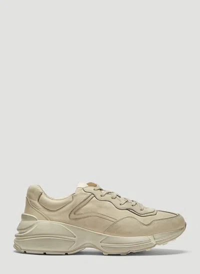 Gucci Men Rhyton Dirt Leather Sneakers In Multicolor