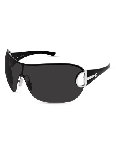 Gucci Men's Rimless Mask Sunglasses In Black