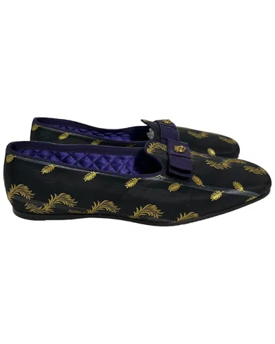Gucci Slip-on Jacquard Dress Loafers In Black Sati
