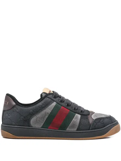 Gucci Gg Fabric Screener Sneakers In Animal Print