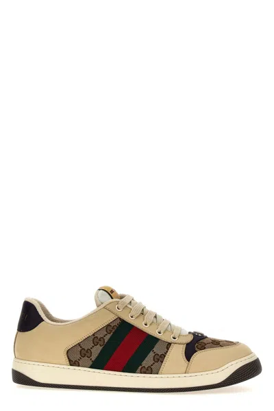Gucci Men's Screener Gg Canvas And Leather Sneakers In Multicolor