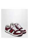 Gucci Screener Sneakers In Rosso Ancora Gg Fabric Men In Red