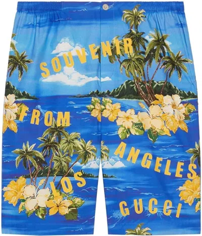 GUCCI MEN'S SHORT PANT OCEAN PALMS