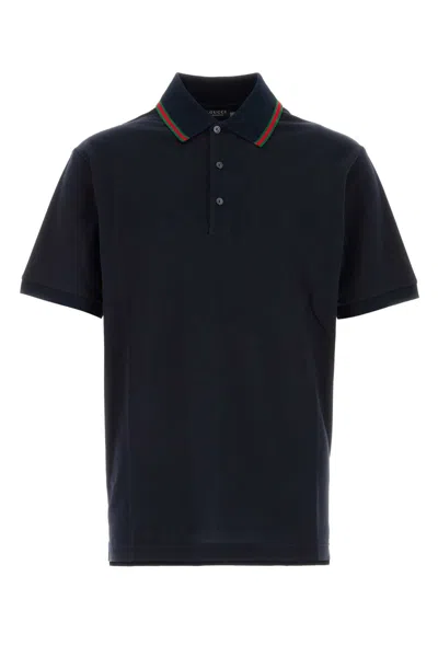 Gucci Men's Short Sleeve Polo Shirt In Black