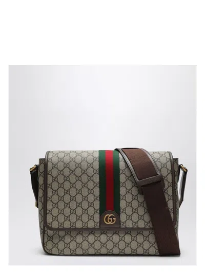 GUCCI MEN'S SHOULDER BAG WITH WEB DETAIL