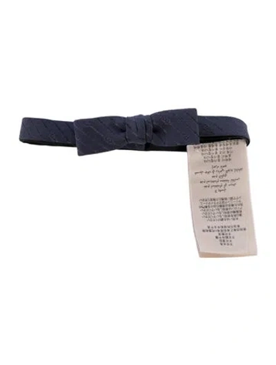 Pre-owned Gucci Men's Silk Bow Tie W/tags In Blue
