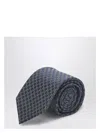 Gucci Blue Silk Jacquard Gg Tie Men In Blue