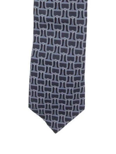 Pre-owned Gucci Men's Silk Tie In Blue
