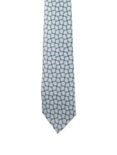 Pre-owned Gucci Men's Silk Tie In Blue