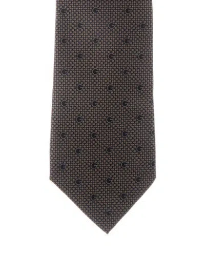Pre-owned Gucci Men's Silk Tie In Brown