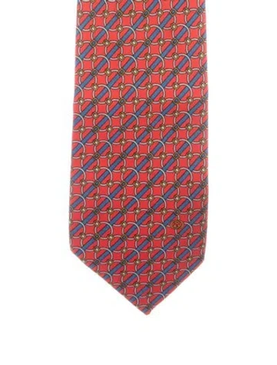 Pre-owned Gucci Men's Silk Tie In Red