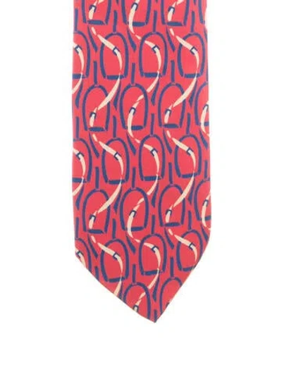 Pre-owned Gucci Men's Silk Tie In Red