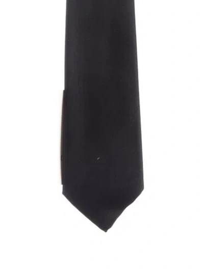 Pre-owned Gucci Men's Silk Tie W/tags In Black