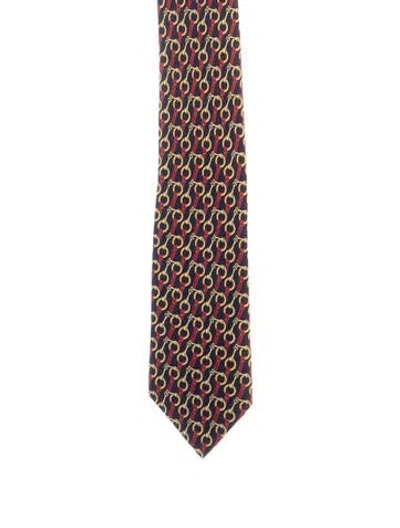 Pre-owned Gucci Men's Silk Tie In Yellow