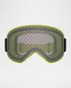 Gucci Men's Ski Mask 99mm Logo-detail Acetate Goggles In Green