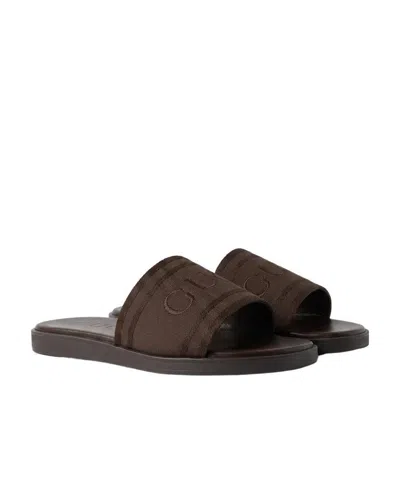 Gucci Men's Slide Sandal In Brown