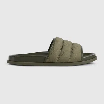 Gucci Men's Slide Sandal In Green