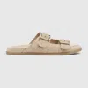 Gucci Slide Sandals In Neutral
