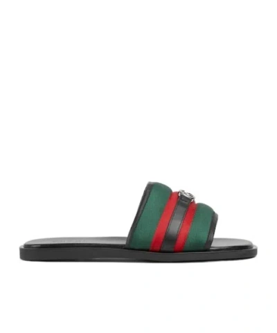 Gucci Men's Slide Sandal With Interlocking G