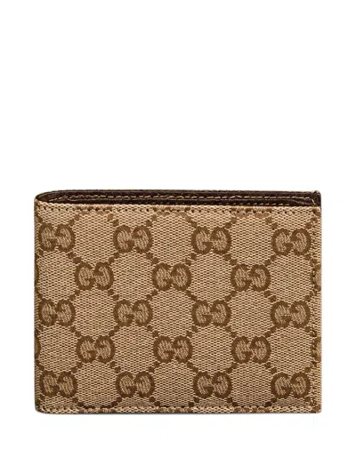 Gucci Men's Small Leather Wallet In Brown