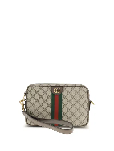 Gucci Men Gg Supreme Fabric And Leather Small Ophidia Gg Crossbody Bag In Multi