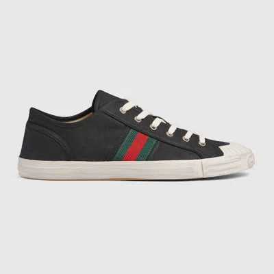 Gucci Herren-sneaker Mit Web In Black/green/red