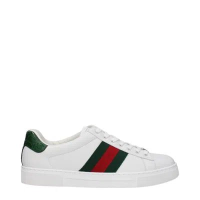 GUCCI GUCCI MEN'S SNEAKERS WHITE LEATHER