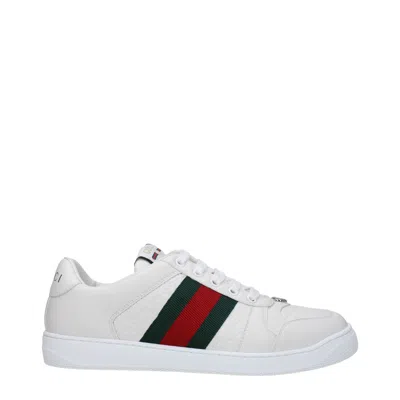 GUCCI GUCCI MEN'S SNEAKERS WHITE LEATHER