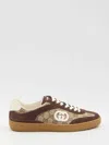 Gucci Men G75 Low-top Supreme Gg Fabric And Suede Sneakers In Multi