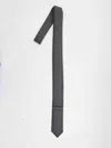 Gucci Men Solid Color Slim Tie In Gray