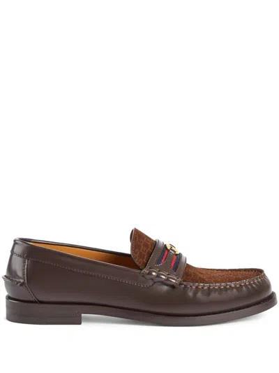Gucci Men's Ss23 Cocbrbe Moccasin Loafers In Brown
