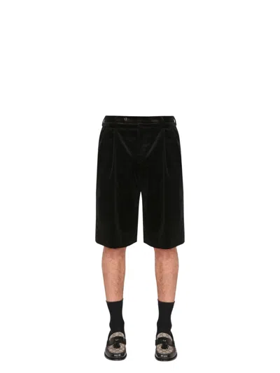 Gucci Men's Stretch Velvet Shorts