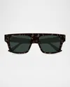 Gucci Eyewear Rectangular Frame Sunglasses In Black