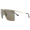 Gucci Mask-frame Sunglasses In Brown