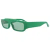 Gucci 55mm Rectangular Sunglasses In Green