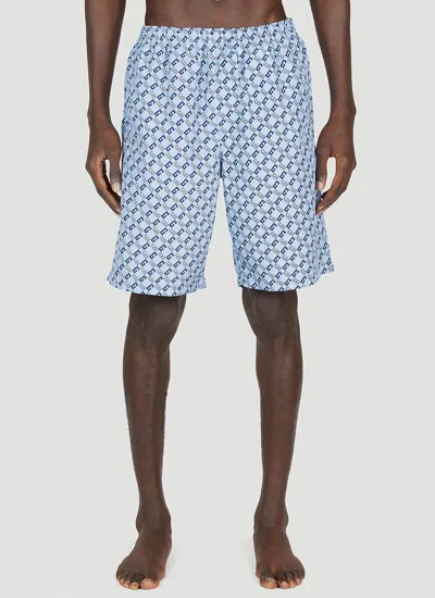 Gucci Surfer Swim Shorts In Blue