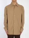 Gucci T-shirt With Embossed Logo In Brown
