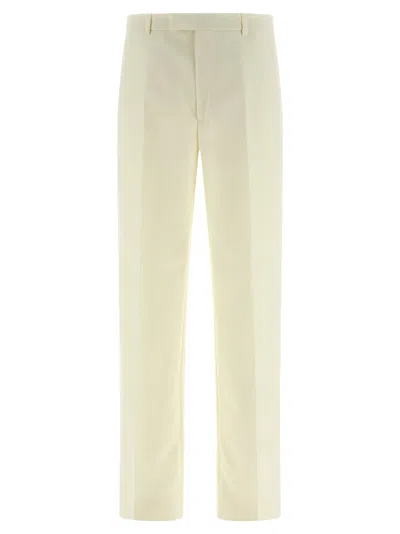 Gucci Men Ivory Tech Panama Pant In Neutral