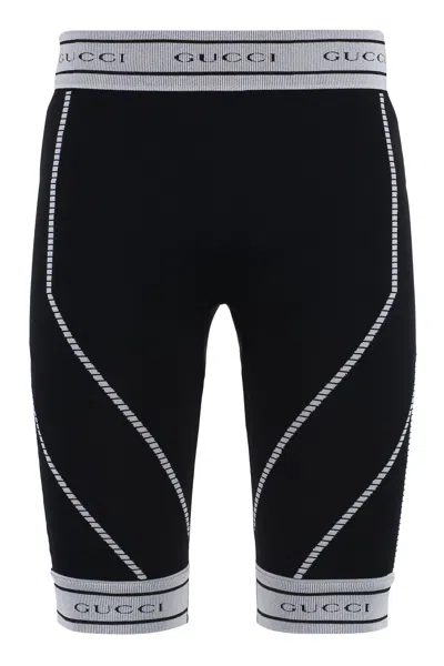Gucci Men's Technical Fabric Leggings For Fw22 In Black