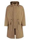 Gucci Men's Technical Fabric Parka In Camel