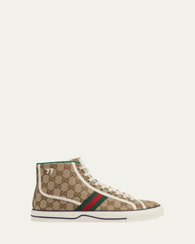 Gucci Tennis 1977 High-top Sneakers In Brown