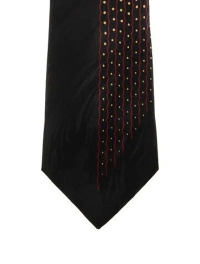 Pre-owned Gucci Men's Tie In Black/red
