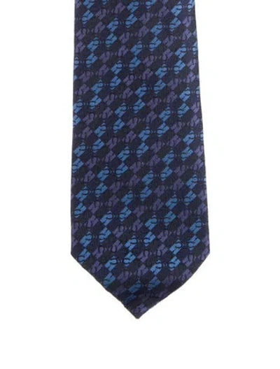 Pre-owned Gucci Men's Tie In Blue