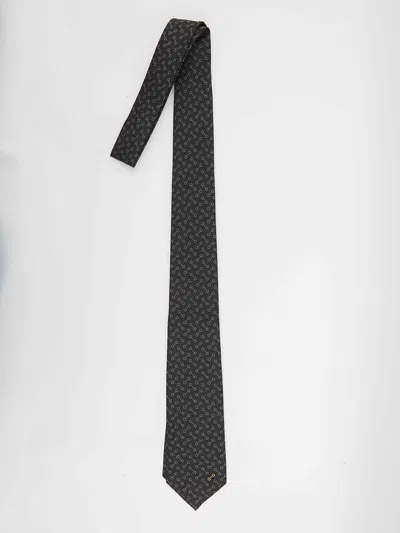 GUCCI GUCCI MEN TIE WITH HORSEBIT