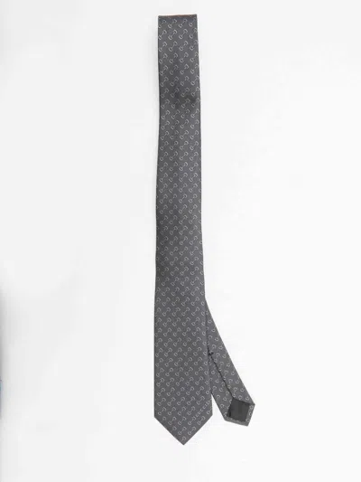 Gucci Men Tie With Horsebit In Black