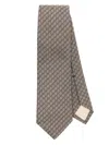 Gucci Interlocking G-jacquard Silk Blend Tie In Multi