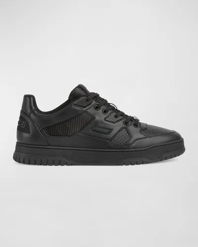 Gucci Men's Tonal Leather Low-top Trainers In Black