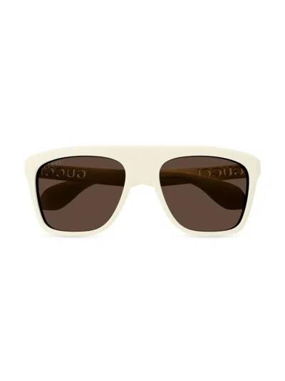 GUCCI MEN'S TWINSBURG GG1570S 57MM SQUARE SUNGLASSES