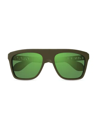 Gucci Men's Twinsburg Gg1570s 57mm Square Sunglasses In Green