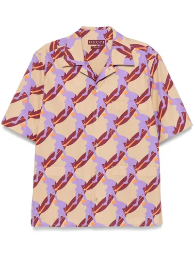 GUCCI GUCCI MEN `TWISTED SURF ON POP` PRINT SHIRT